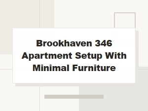 Brookhaven 346: a Minimalist Apartment Setup